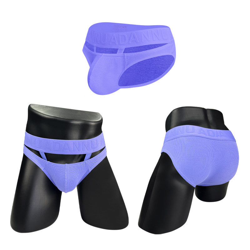 Ribbed Cotton Strap Window Brief