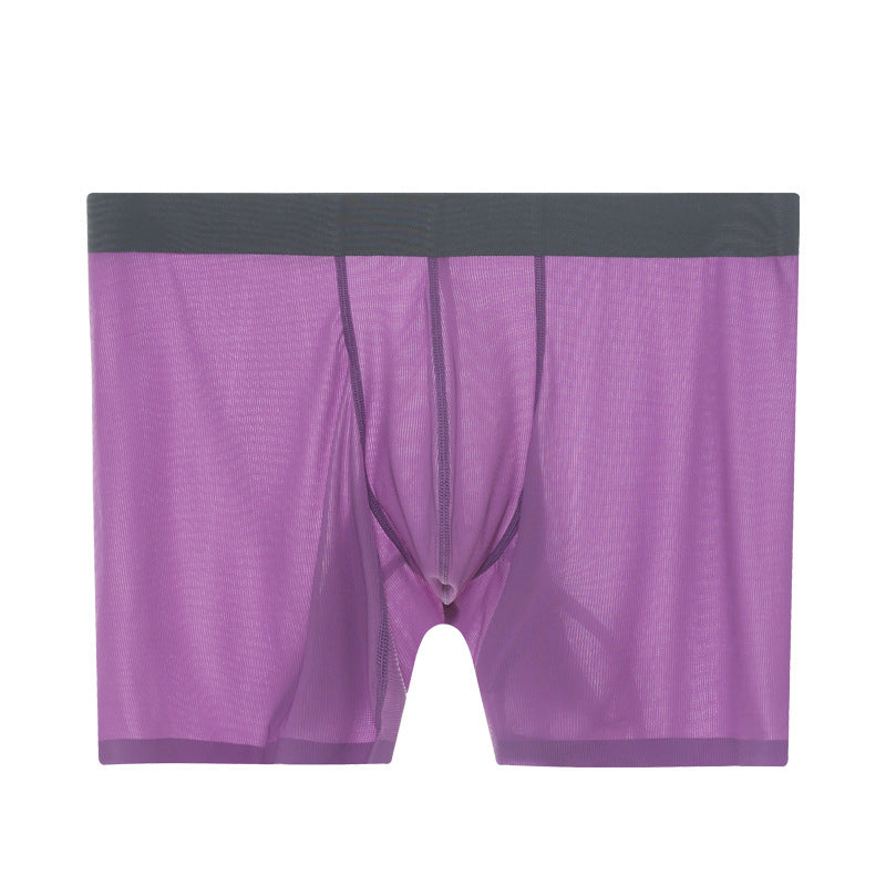 Ultra Thin Ice Silk Long Leg Boxers