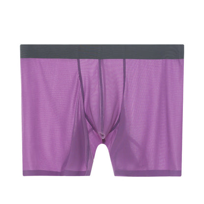 Ultra Thin Ice Silk Long Leg Boxers