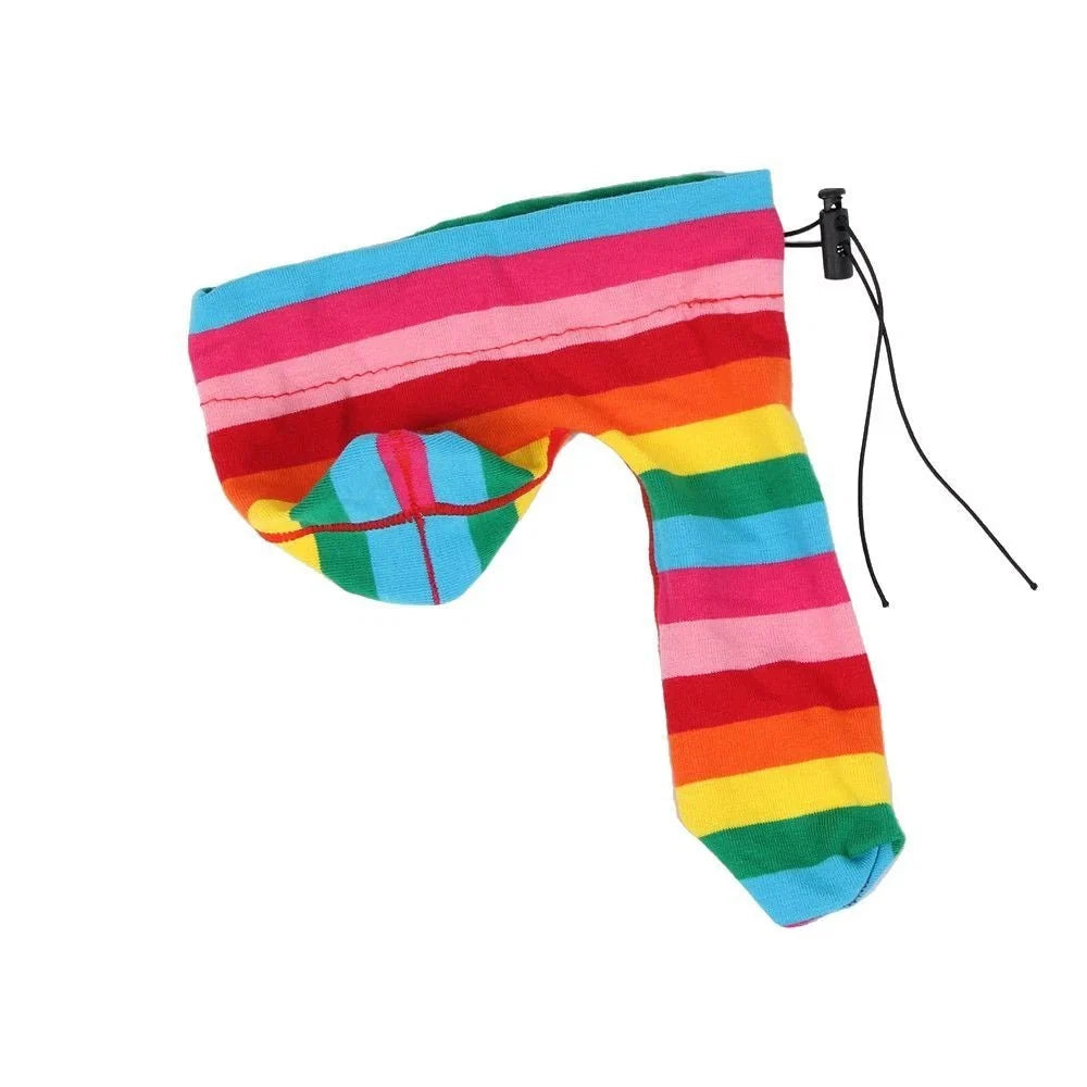 Rainbow Rainbow Drawstring Long Sleeve Cock Sock alternate view 4