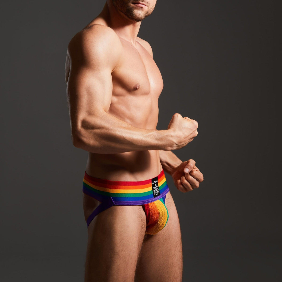 Rainbow Rainbow Pride Wide Waistband Jockstrap product view