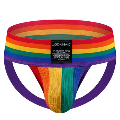 Additional product view of rainbow Rainbow Pride Wide Waistband Jockstrap