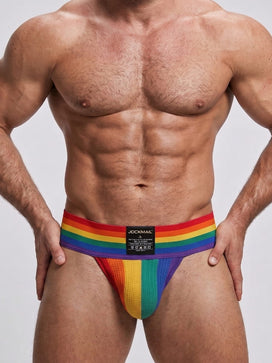 Rainbow Rainbow Pride Wide Waistband Jockstrap front view