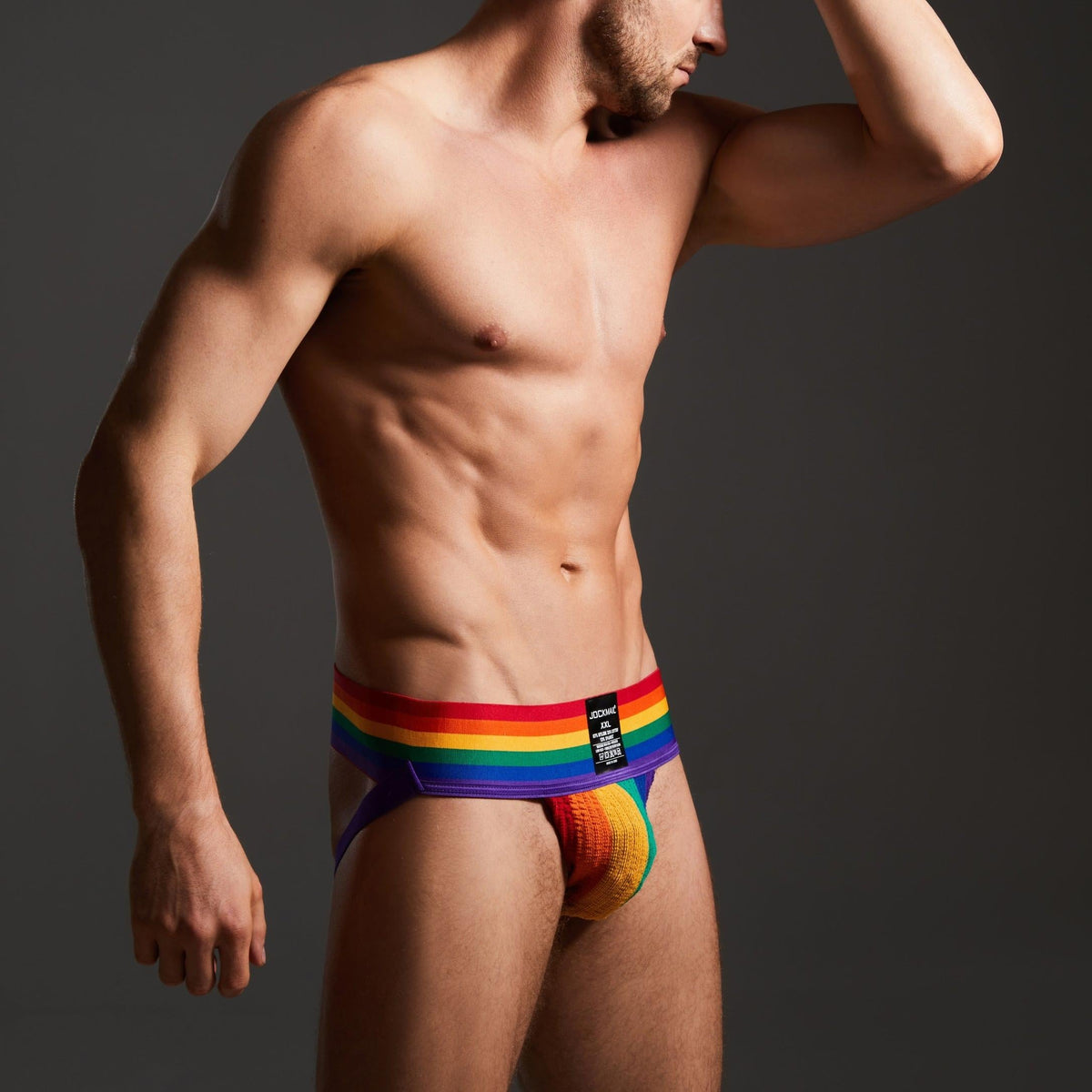 Rainbow Rainbow Pride Wide Waistband Jockstrap side view