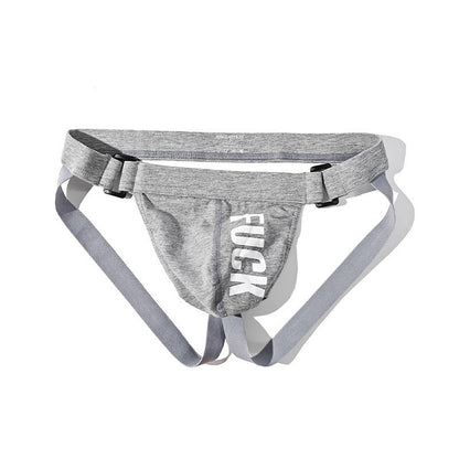 Adjustable Side Clip Cotton Jockstrap in red product detail