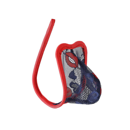 Red Red Lips Lace Kiss Print C String alternate view 14