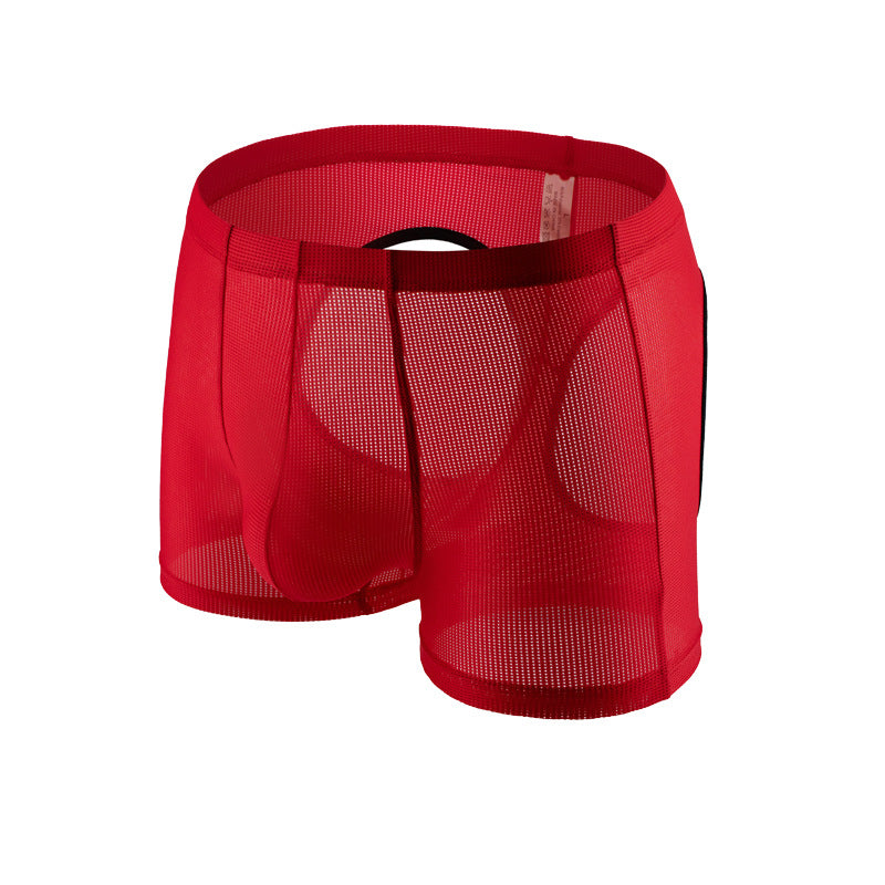 Sheer Mesh Open Back Boxer Briefs