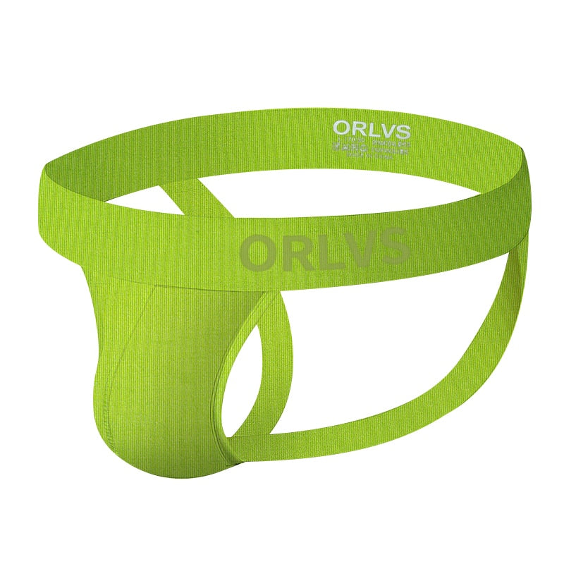 Alternate view of green Soft Modal Retro Double Strap Jockstrap