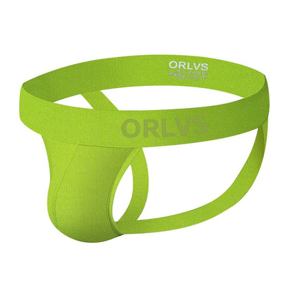 Alternate view of green Soft Modal Retro Double Strap Jockstrap