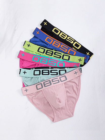 Ribbed Cotton High Cut Logo Briefs