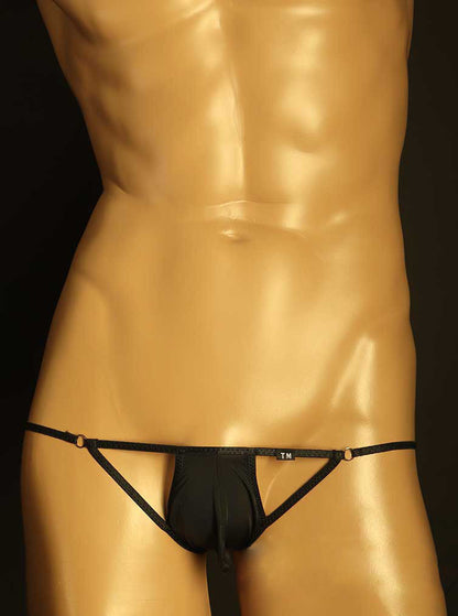 Ring Detail Double Strap U Pouch Thong