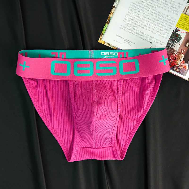 Ribbed Cotton High Cut Logo Briefs