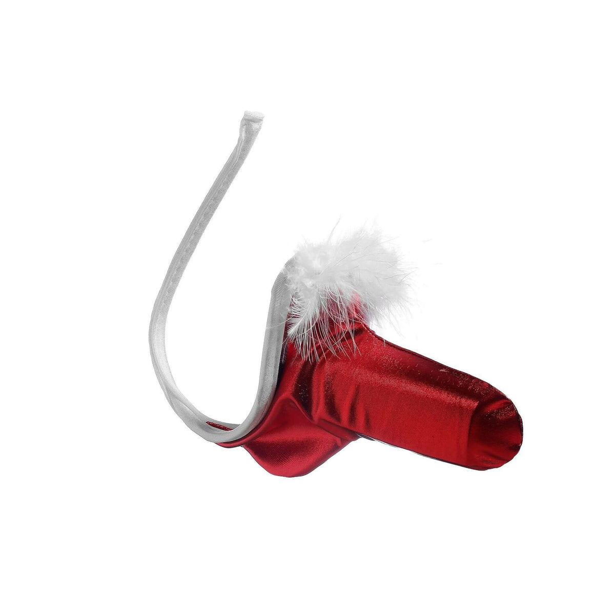 Red Santa Fur Trim Lace C String alternate view 5