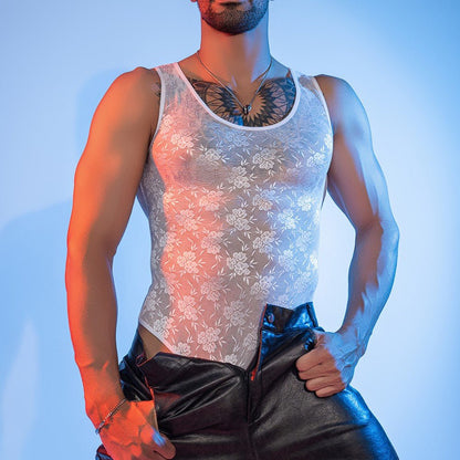 See Through Lace Bodysuit alternate view 13