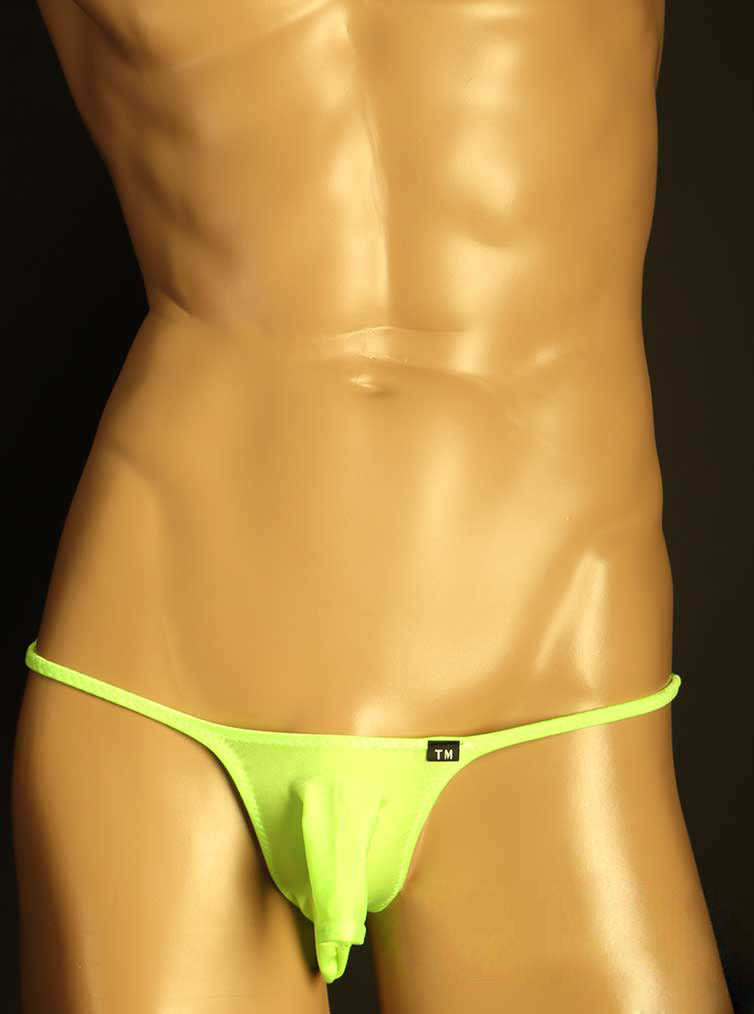 Green Semi Sheer Elephant Trunk G String alternate front view