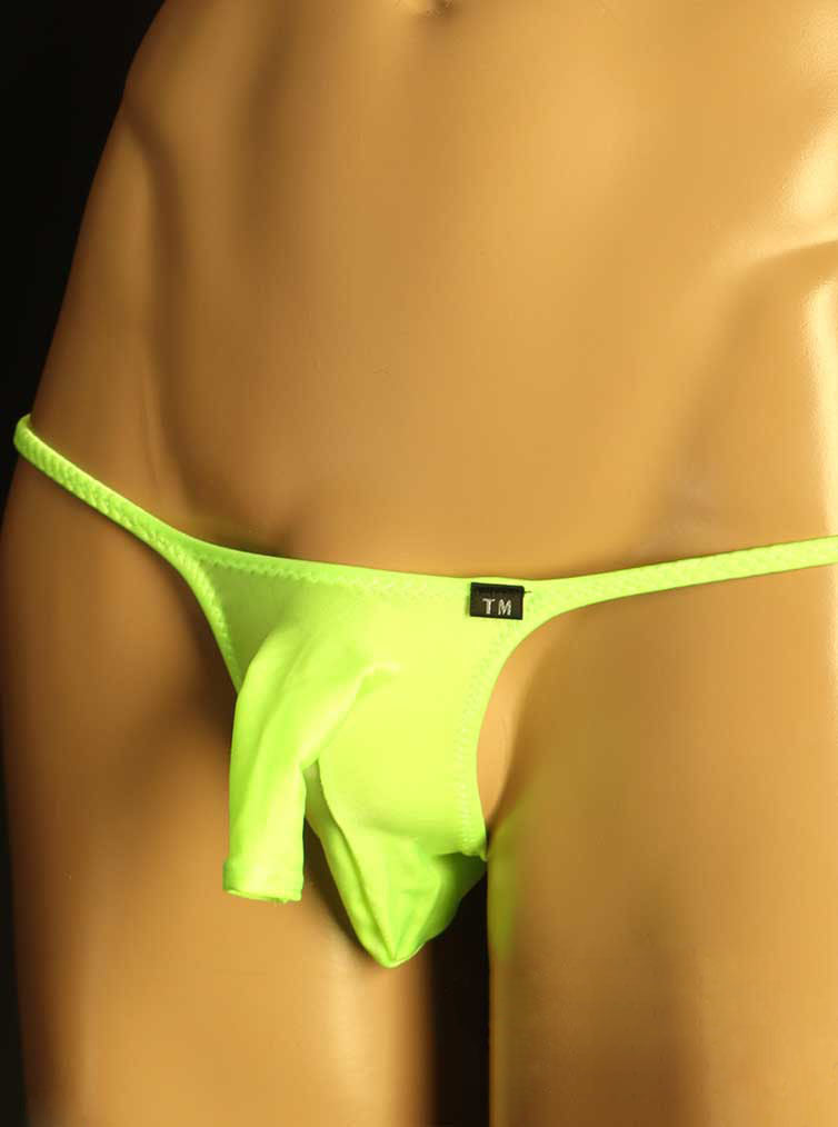 Green Semi Sheer Elephant Trunk G String front view
