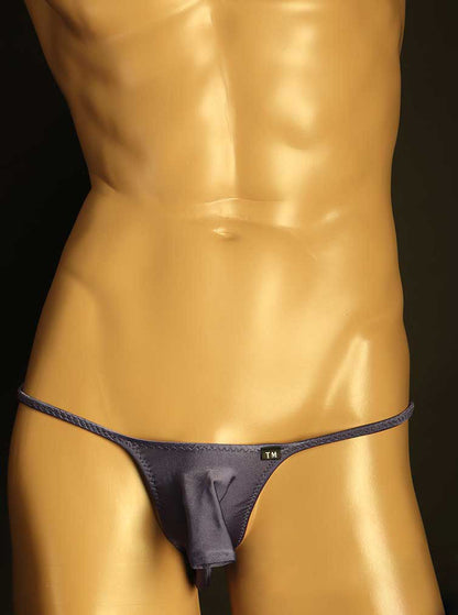 Purple Semi Sheer Elephant Trunk G String alternate front view