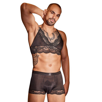 Floral Lace Crop Top Boxer Set alternate product view