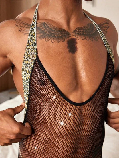 Leopard Leopard Hip Baring Fishnet Bodysuit alternate view 2