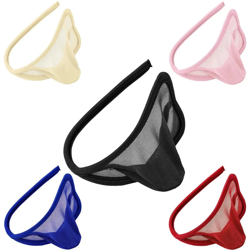 Sheer Mesh Transparent Pouch C String