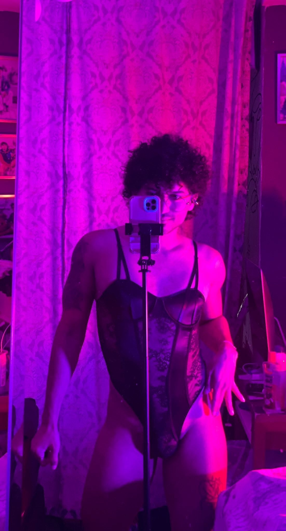Spliced Suspender Lace Bodysuit product view