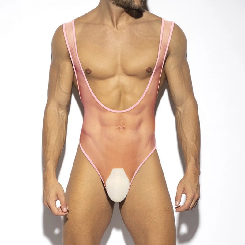 Sheer Ice Silk Bodysuit with Pouch alternate view 12