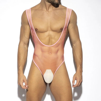 Sheer Ice Silk Bodysuit with Pouch alternate view 12
