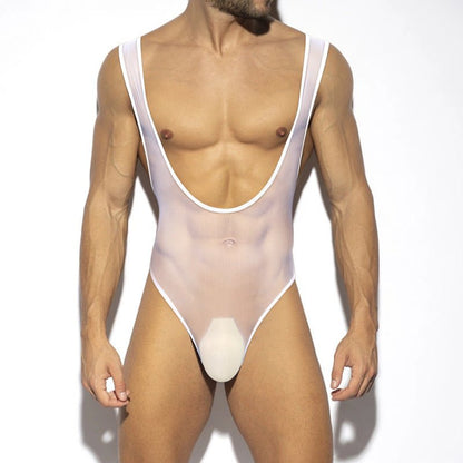 Sheer Ice Silk Bodysuit with Pouch alternate view 11