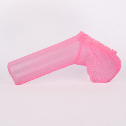 Pink Sheer Mesh Elephant Trunk Cock Sock alternate view 5