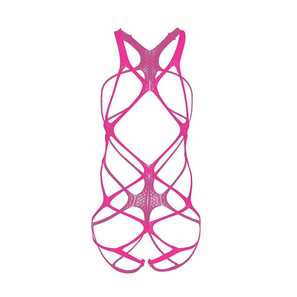 Sheer Mesh Open Crotch Bodystocking alternate view 12