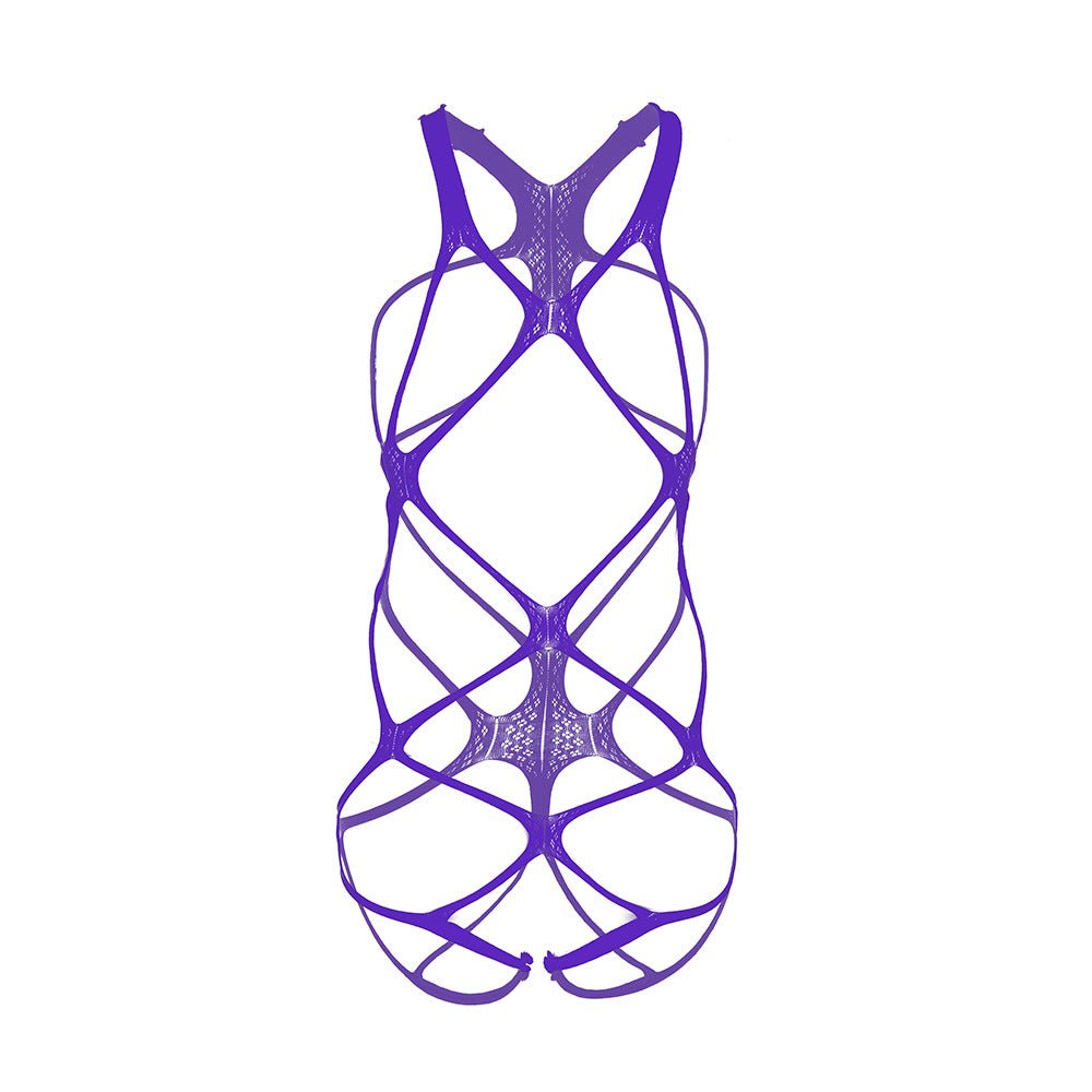 Sheer Mesh Open Crotch Bodystocking