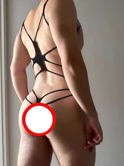 Sheer Mesh Open Crotch Bodystocking alternate view 6
