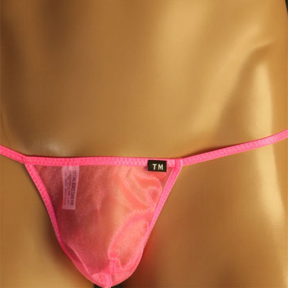 Pink Sheer Mesh Airflow T String Thong front view