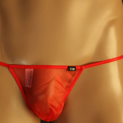 Front view of red Sheer Mesh Airflow T String Thong