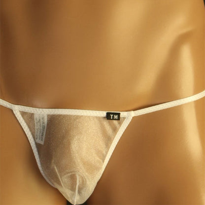 White Sheer Mesh Airflow T String Thong front view