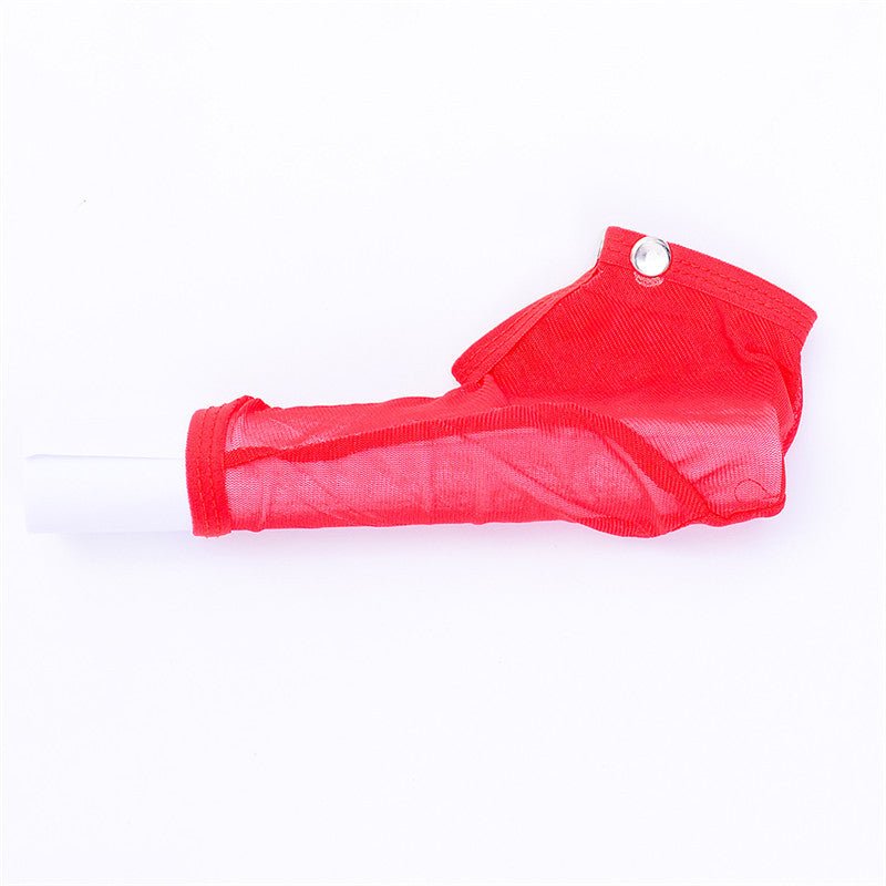 Red Sheer Mesh Snap Button Cock Sock alternate view 3