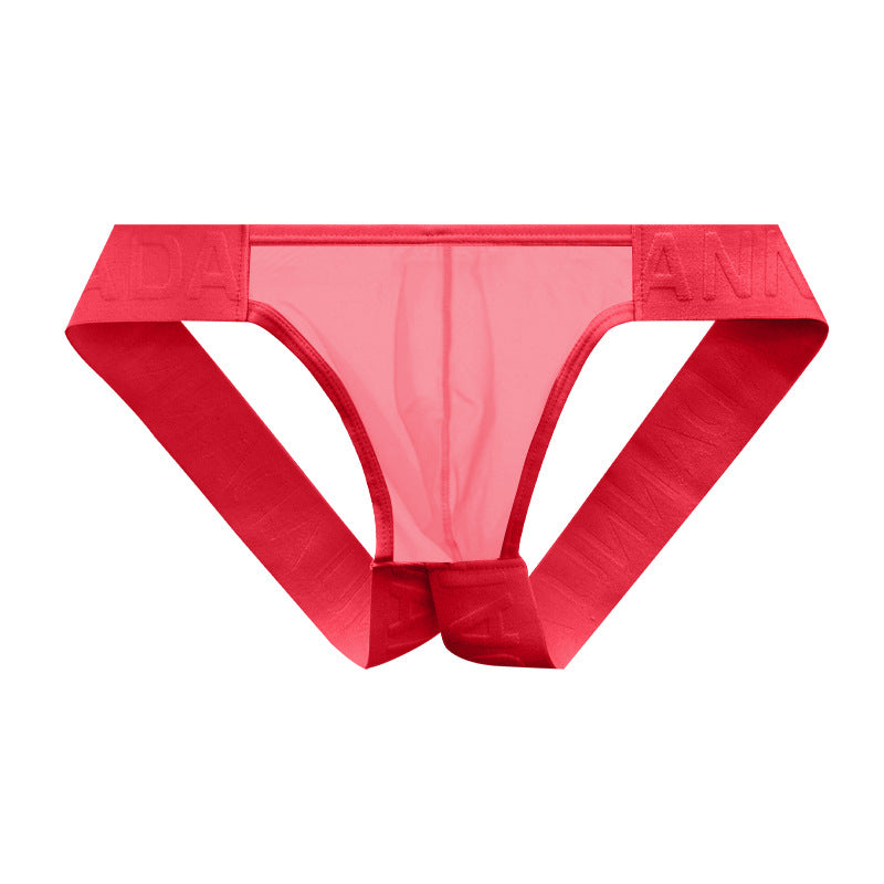 Sheer Double Strap U Pouch Thong