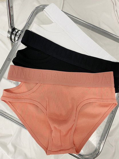 Detailed flat lay showing Side Cut Out Cotton Low Rise Briefs
