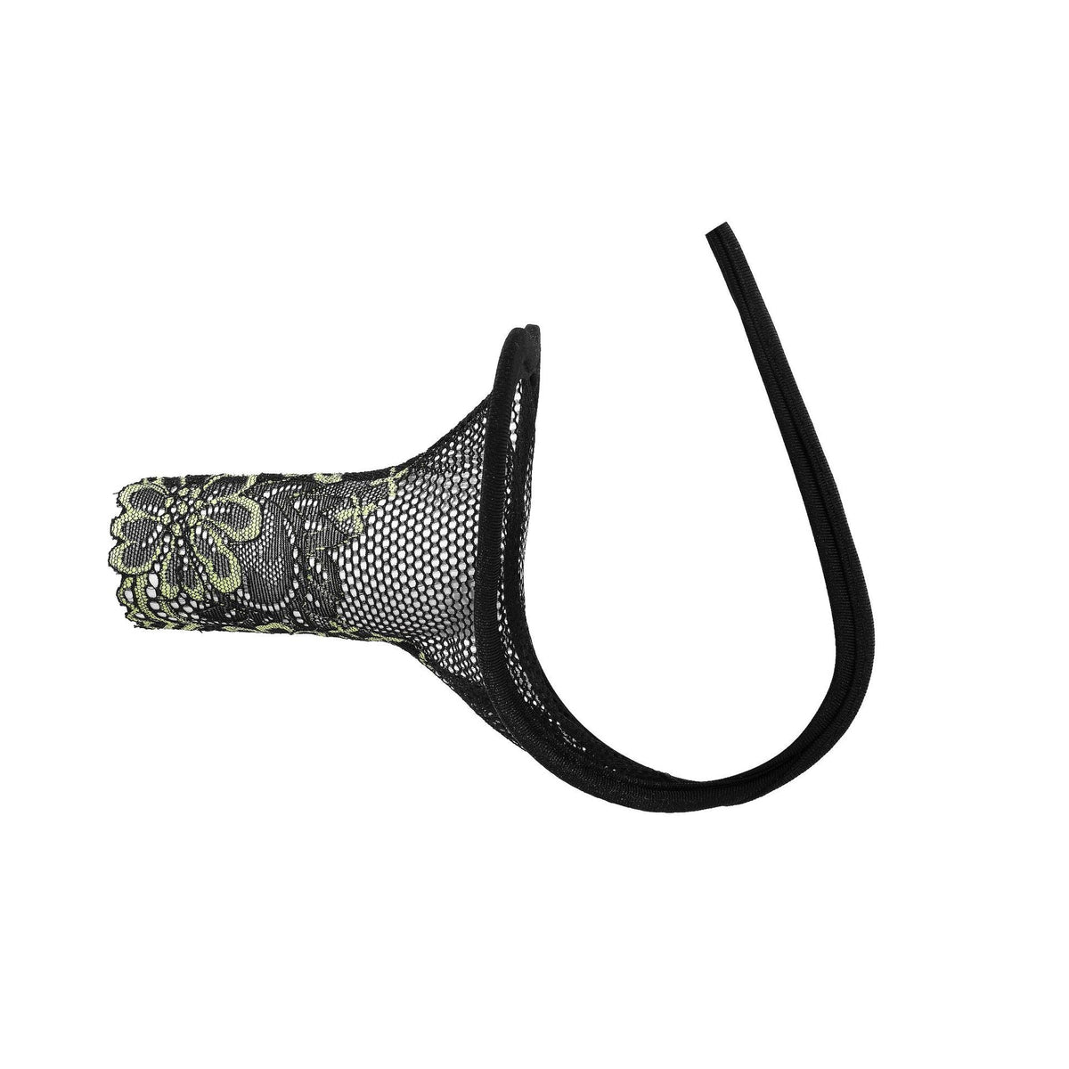 Black Floral Lace Sleeve C String alternate view 8