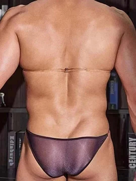 Sheer Strap Nylon Lingerie Set product detail view 15