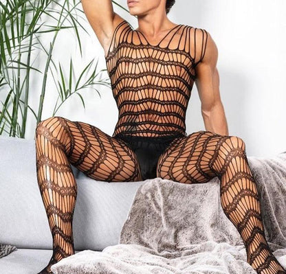 Transparent Elastic Pantyhose Bodysuit