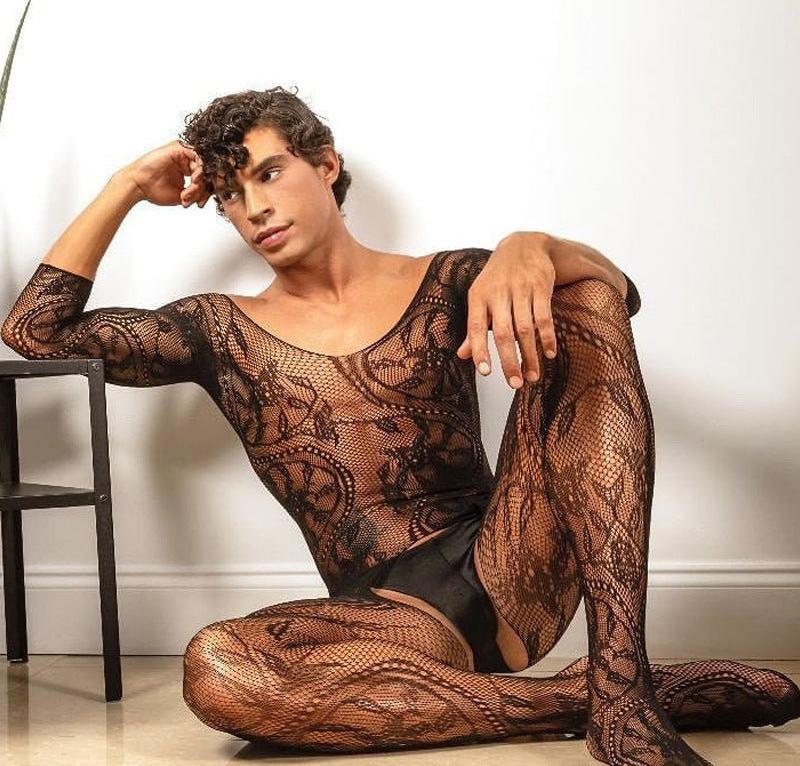 Transparent Elastic Pantyhose Bodysuit alternate view 3