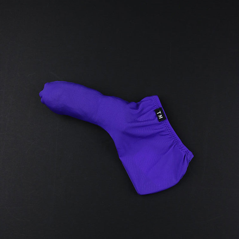 Purple Ice Silk U Pouch Bulge Cock Sock Thong alternate view 5