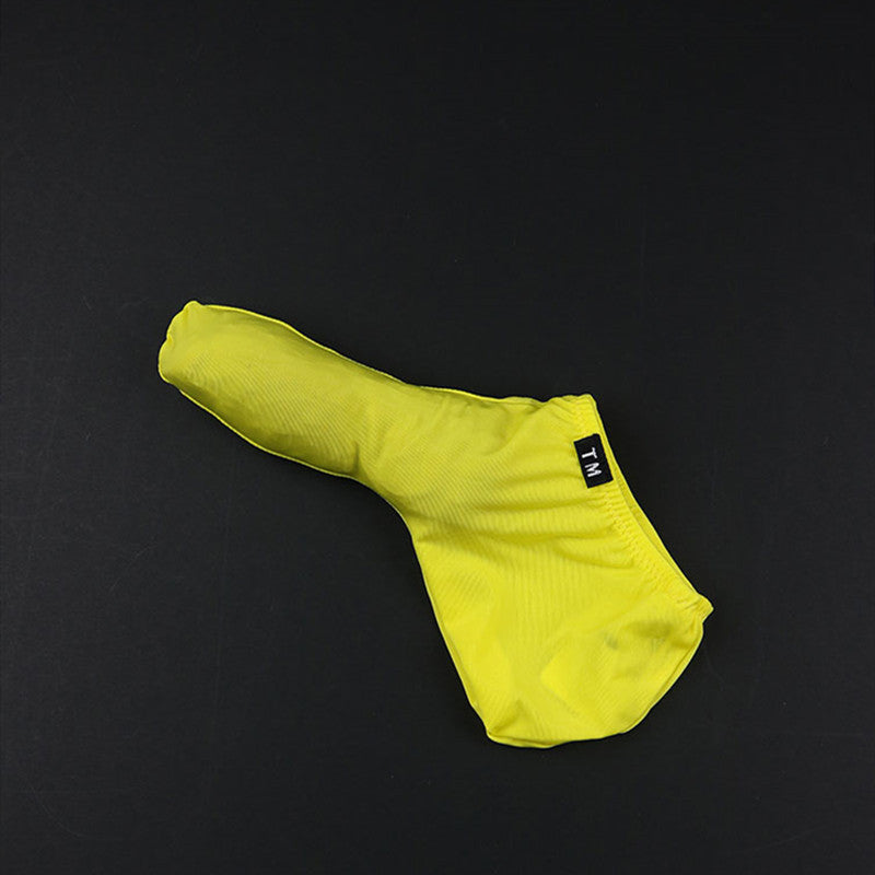 Yellow Ice Silk U Pouch Bulge Cock Sock Thong alternate view 4