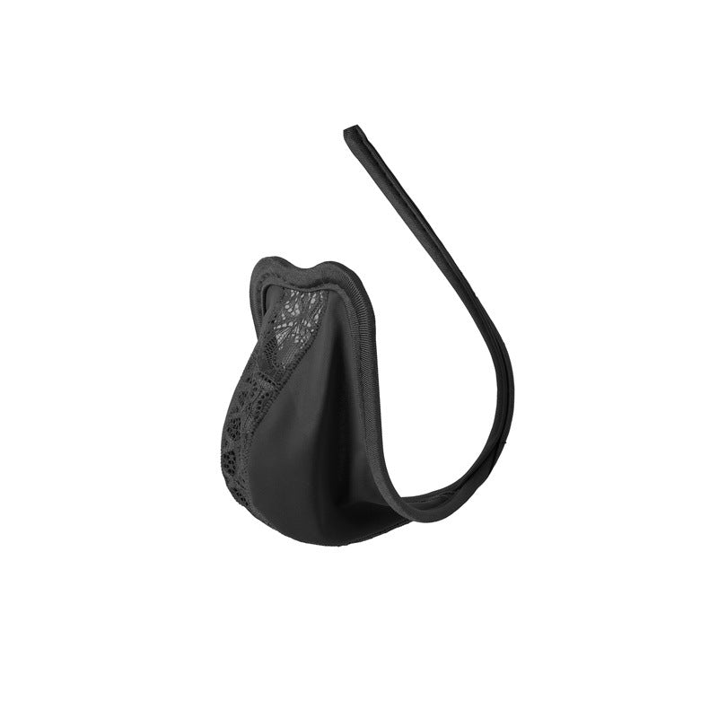 Black U Pouch Lace Sheer Back C String alternate view 12