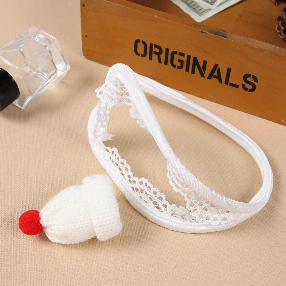 Pom Pom Cock Cap Holiday C String Set alternate view 8