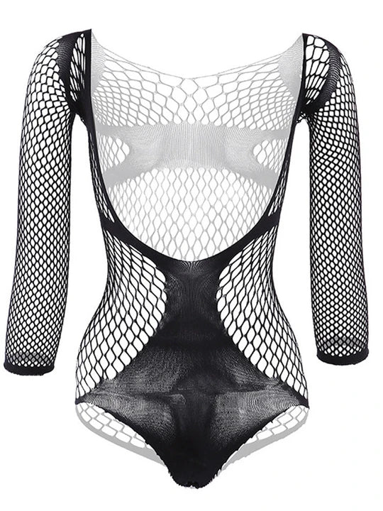 V Neck One Piece Mesh Suit alternate view 7