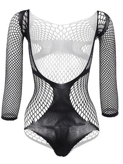 V Neck One Piece Mesh Suit alternate view 7