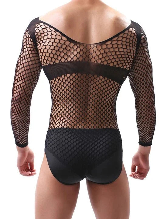 V Neck One Piece Mesh Suit alternate view 6