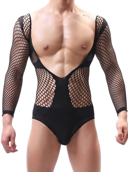 V Neck One Piece Mesh Suit alternate view 2
